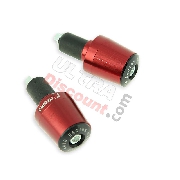 Custom Handlebar End Plugs (type 7) - red for baotian BT49QT-12